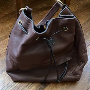 A.Bellucci auburn leather shoulder bag